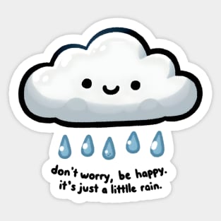 Happy Cloud Embracing the Rain Sticker